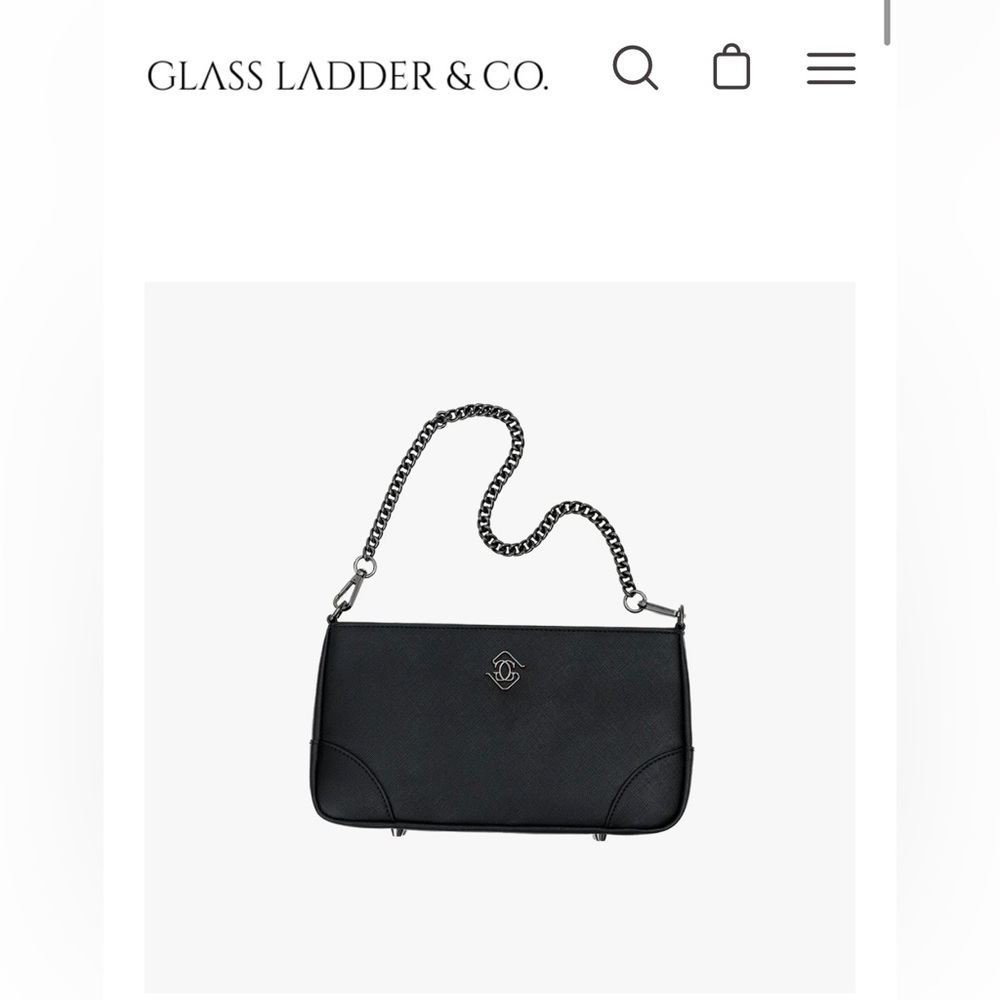 Glass Ladder and Co - Black x Gunmetal Vera purse and 3 straps